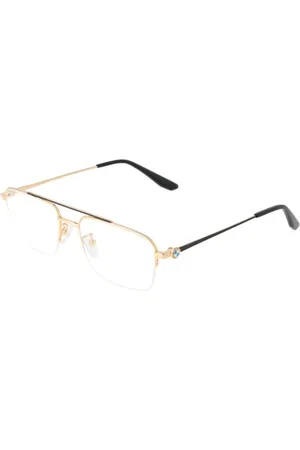 BMW Glasses, male, , ONE SIZE, Gold Aviator Optical Frames for Men