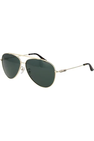 BMW Sunglasses, male, , ONE SIZE, Gold Aviator Sunglasses with Green Lenses