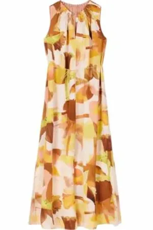 Paul Smith Maxi Dresses, female, , 2XS, Silk Floral Paint Long Dress