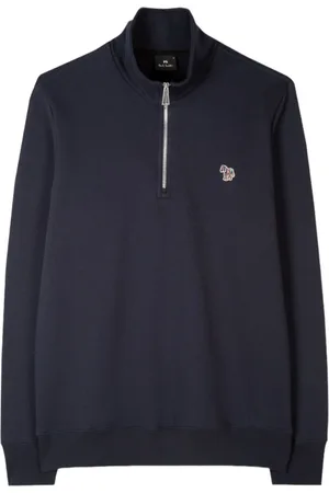 Paul Smith Quarter Zip Zebra Logo Sweatshirt