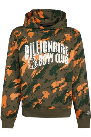 BILLIONAIRE Logo Print Hooded Cotton Sweatshirt