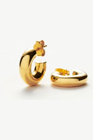 Missoma Chubby Tunnel Mini Hoop Earrings | 18ct Gold Plated