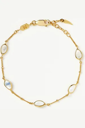 Missoma Magma Gemstone Charm Bracelet | 18ct Recycled Gold Vermeil on Recycled Sterling Silver