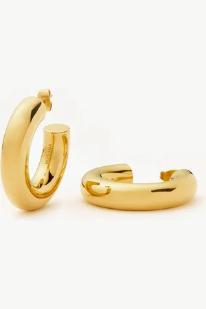 Missoma Chubby Large Hoop Earrings | 18ct Gold Plated