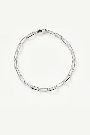 Missoma Classic Mini Paperclip Chain Bracelet | Silver Plated