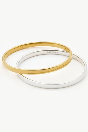 Missoma Classic Bangle Bracelet Set | Mixed Metal