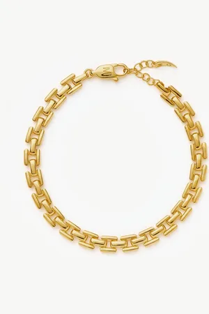 Missoma Timepiece Link Chain Bracelet | 18ct Gold Plated