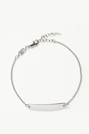 Missoma Engravable Bar Chain Bracelet | Silver Plated