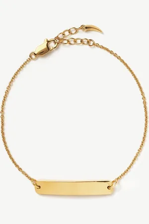 Missoma Engravable Bar Chain Bracelet | 18ct Gold Vermeil