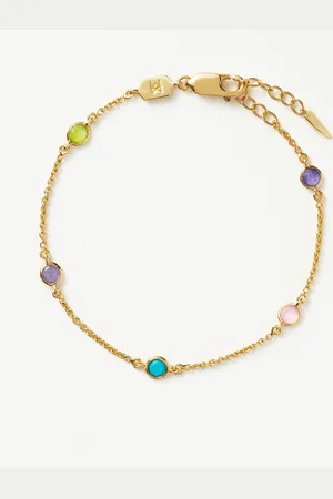 Missoma Hot Rox Multi Gemstone Bracelet | 18ct Gold Vermeil/Multi