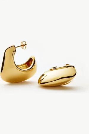Missoma Hera Dome Large Hoop Earrings | 18ct Gold Plated