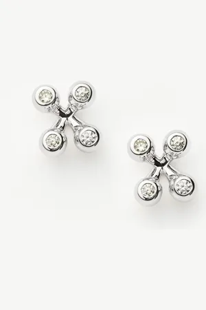 Missoma Atom Stud Earrings | Sterling Silver