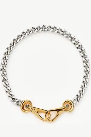 Missoma Kinetic Chunky Chain Bracelet | Mixed Metal Cubic Zirconia