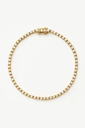 Missoma Classic Tennis Bracelet | 18ct Gold Vermeil Cubic Zirconia