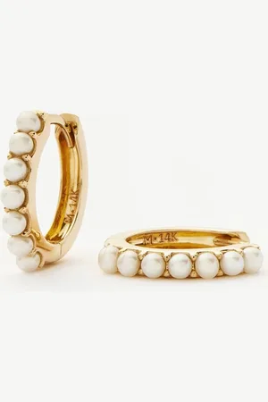 Missoma Fine Pearl Huggies