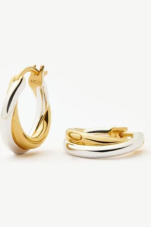 Missoma Lucy Williams Entwine Small Hoop Earrings | Mixed Metal