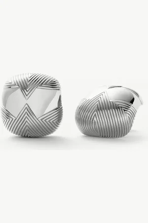 Missoma Hera Oversized Dome Ridge Stud Earrings | Silver Plated