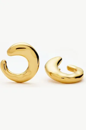 Missoma Molten Large Open Stud Earrings | 18ct Gold Plated