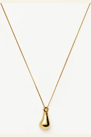 Missoma Message in a Bottle Droplet Pendant Necklace | 18ct Gold Plated