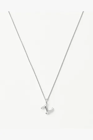 Missoma Curly Molten Mini Initial Necklace - Z | Sterling Silver