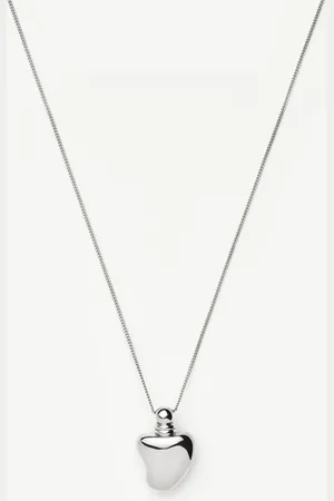 Missoma Message in a Bottle Heart Pendant Necklace | Silver Plated