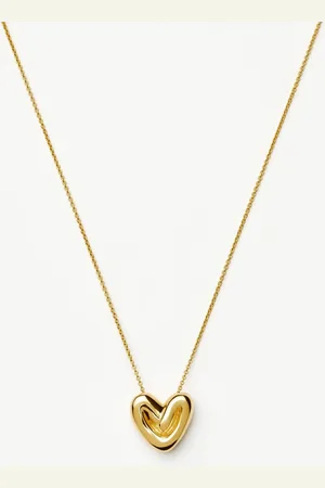 Missoma Puffy Heart Pendant Necklace | 18ct Gold Plated
