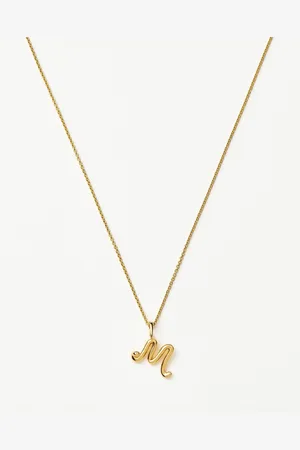 Missoma Curly Molten Mini Initial Necklace - M | 18ct Gold Vermeil