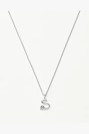 Missoma Curly Molten Mini Initial Necklace - S | Sterling Silver