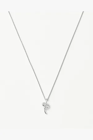 Missoma Curly Molten Mini Initial Necklace - P | Sterling Silver