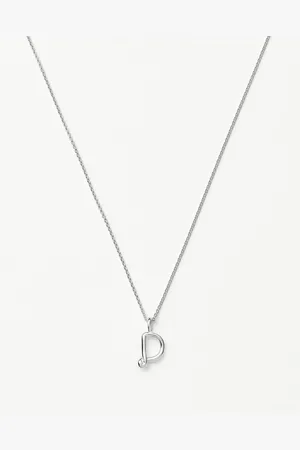 Missoma Curly Molten Mini Initial Necklace - D | Sterling Silver