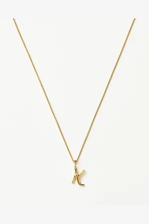 Missoma Curly Molten Mini Initial Necklace - K | 18ct Gold Vermeil
