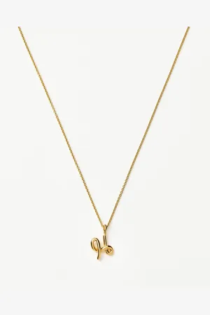 Missoma Curly Molten Mini Initial Necklace - H | 18ct Gold Vermeil