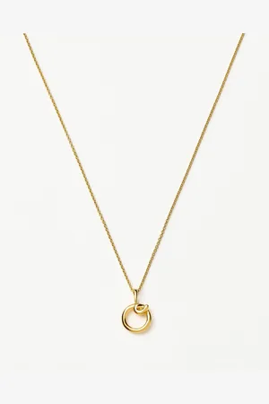Missoma Curly Molten Mini Initial Necklace - O | 18ct Gold Vermeil