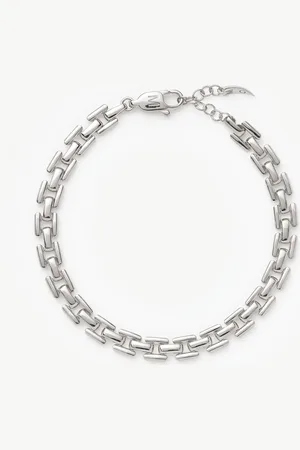 Missoma Timepiece Link Chain Bracelet | Silver Plated