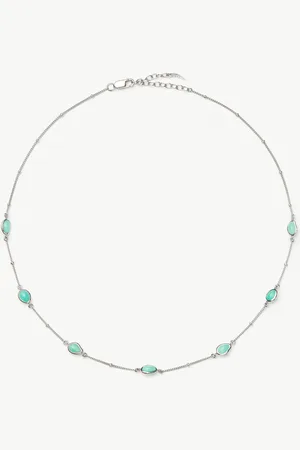 Missoma Magma Gemstone Charm Choker | Sterling Silver/Amazonite