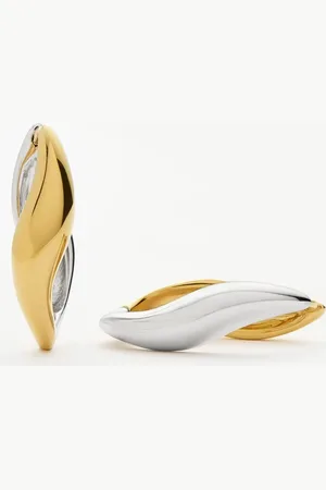 Missoma Savi Signature Small Hoop Earrings | Mix Metal