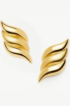 Missoma Savi Signature Oversized Stud Earrings | 18ct Gold Plated