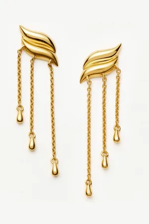 Missoma Savi Waterfall Drop Earrings | 18ct Gold Vermeil
