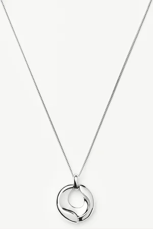 Missoma Sculptural Ridge Molten Pendant Necklace | Silver Plated