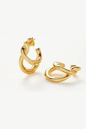 Missoma Molten Twisted Small Double Hoop Earrings