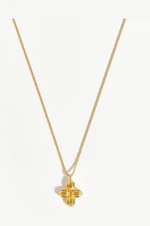 Missoma Lucy Williams Large Ridge Cross Necklace | 18ct Gold Vermeil