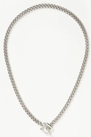 Missoma Lucy Williams T-Bar Chain Necklace | Silver Plated
