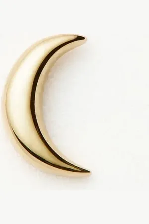 Missoma Fine Moon Single Stud Earring | 14ct Solid Gold