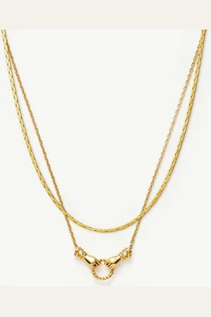 Missoma Harris Reed In Good Hands Chain Necklace Set | 18ct Gold Plated