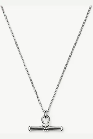 Missoma Ridge T-Bar Chain Necklace | Silver Plated