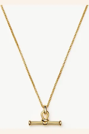 Missoma Ridge T-Bar Chain Necklace | 18ct Gold Plated