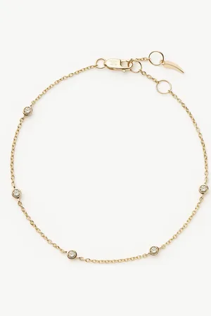 Missoma OLD Fine Floating Diamond Bracelet | 14ct Solid Gold