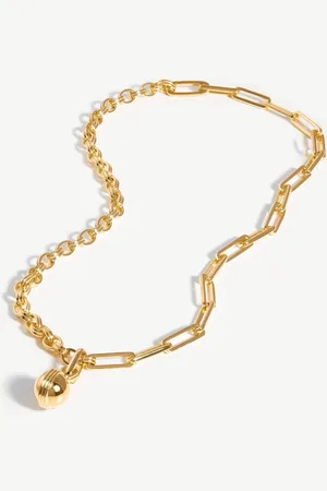 Missoma Deconstructed Axiom Small Sphere Chain Necklace | 18ct Gold Plated