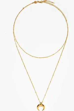 Missoma Large Horn Pendant Necklace Set | 18ct Gold Vermeil