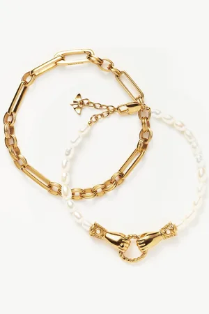 Missoma Axiom & In Good Hands Bracelet Set